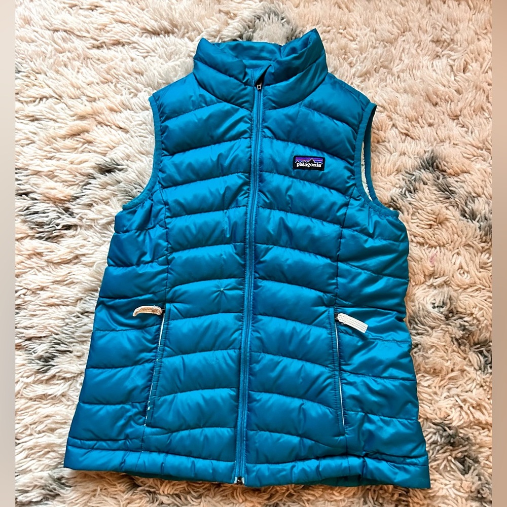 Patagonia Teal Down Sweater Vest